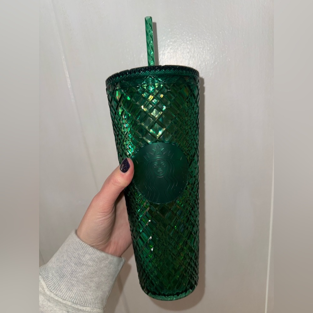 Emerald Green Jeweled Starbucks Cup
